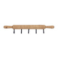 BROWN WOOD 5 HOOKS WALL HOOK