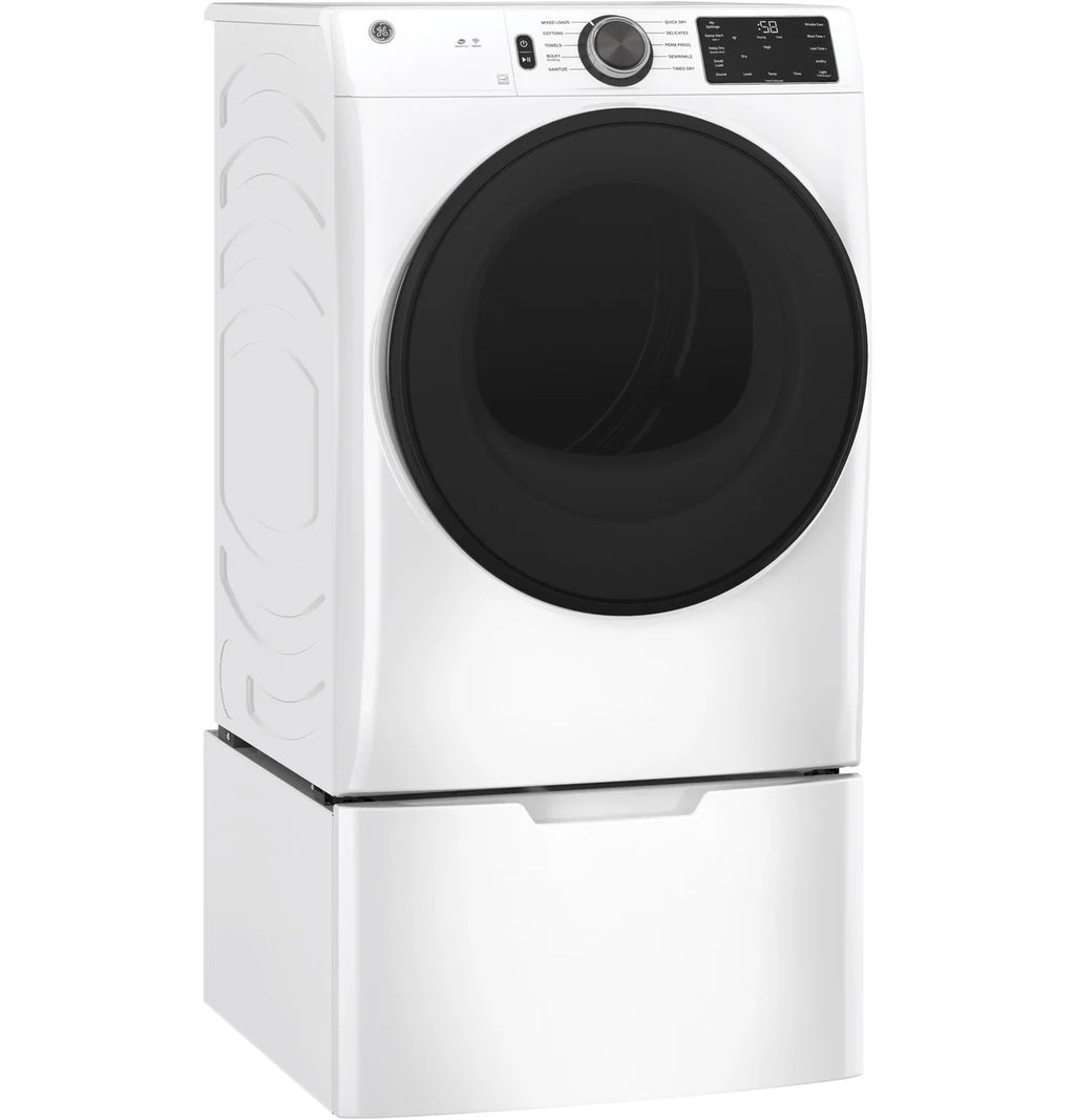 7.8 cu. ft. Capacity Smart Front Load Electric Dryer with Sanitize Cycle GFD55ESSNWW
