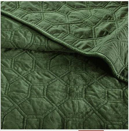 Madison Park 100% Polyester Faux Velvet Reversible Coverlet Set