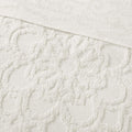 Madison Park Laetitia 3-Piece Coverlet Set with Stitch Channel Quilting, Soft Microfiber Quilted in Ivory Color
