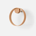 Oak + Stainless Towel Ring