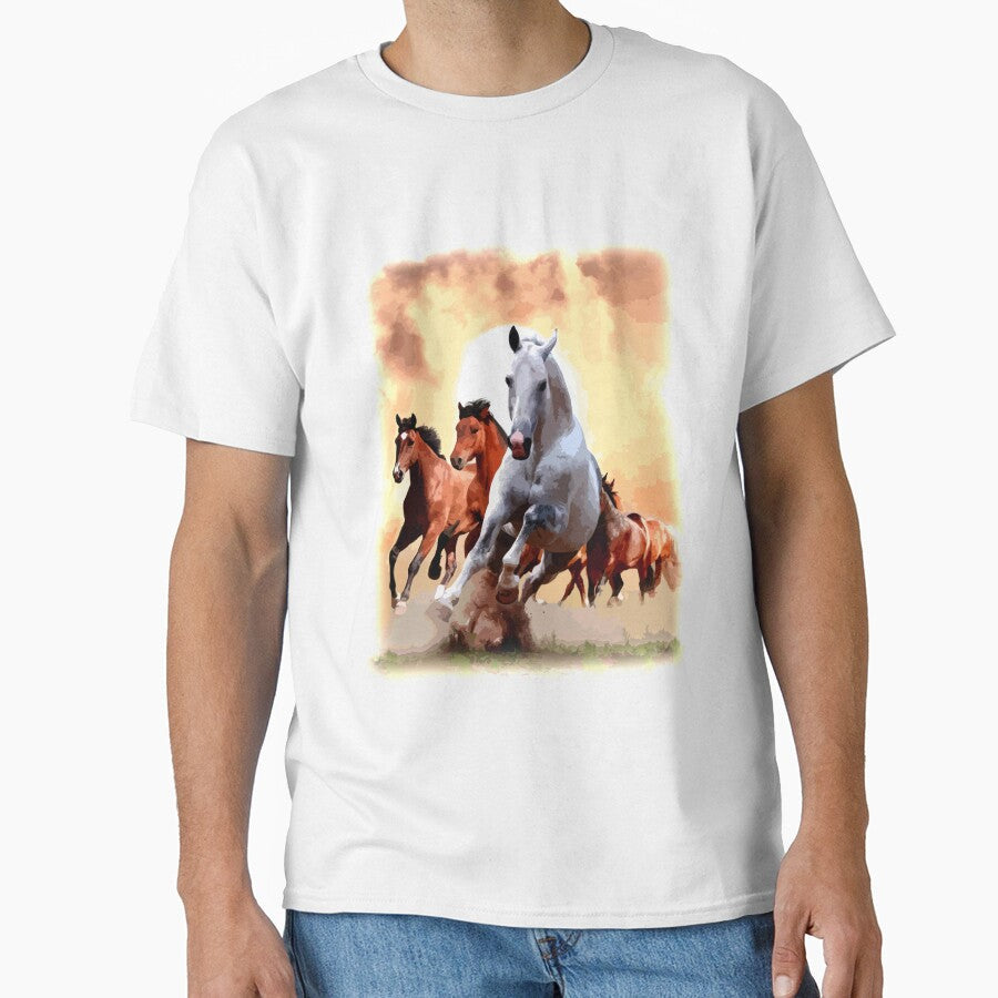 Galloping Horses T-Shirt for Men and Women by AllStarMerch Unisex T-shirt, Sweatshirt, Hoodie, Long Sleeve Tee
