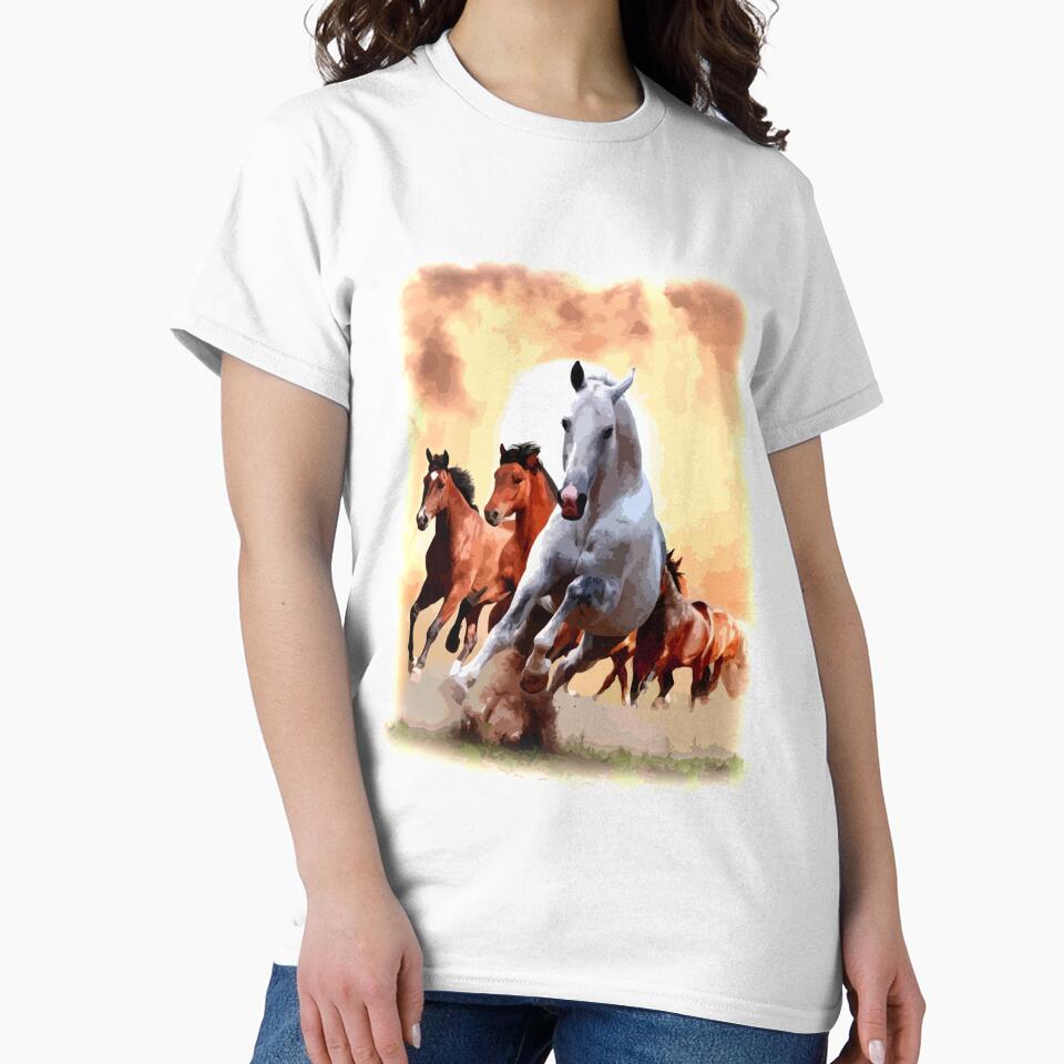 Galloping Horses T-Shirt for Men and Women by AllStarMerch Unisex T-shirt, Sweatshirt, Hoodie, Long Sleeve Tee