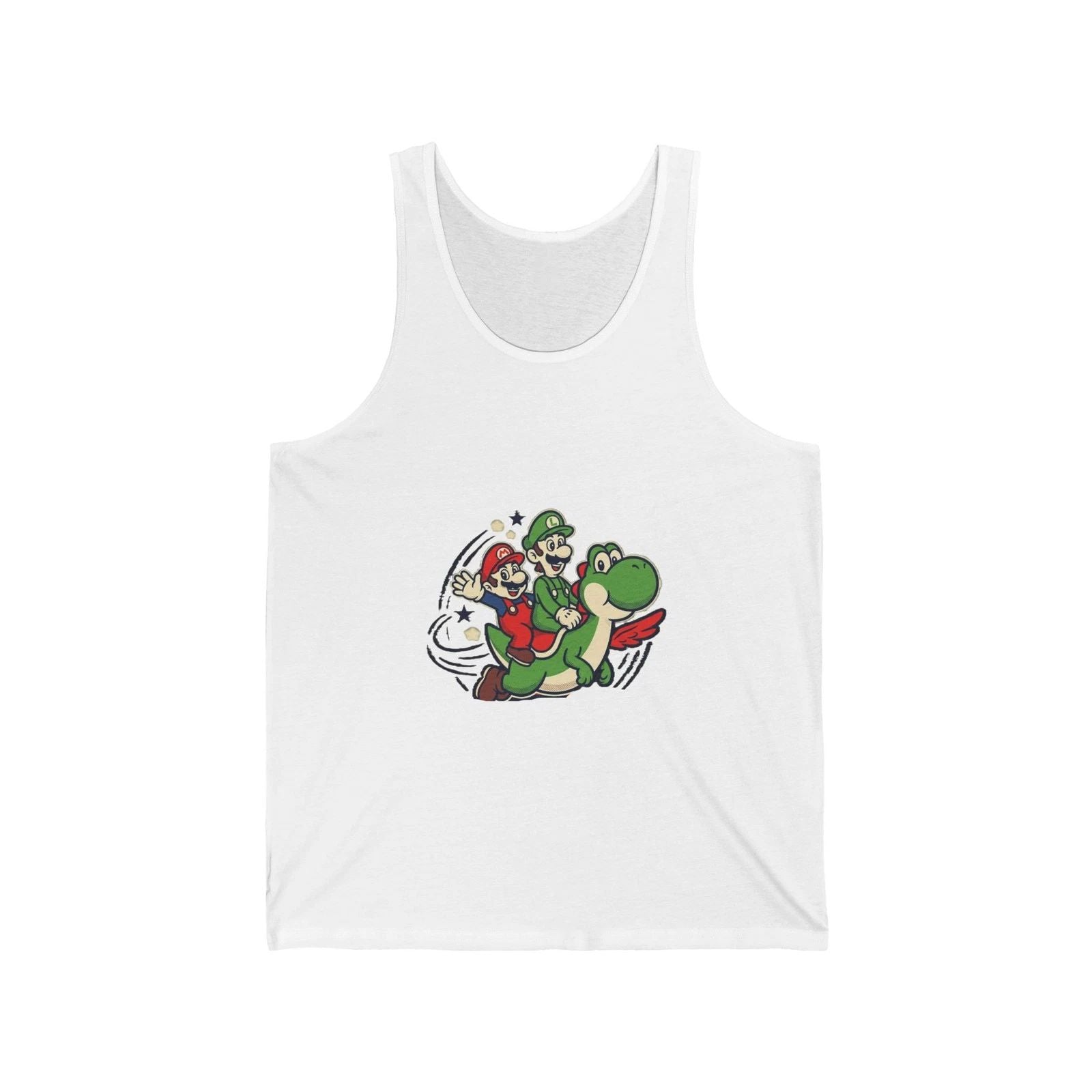 Graphic Tank Top — Retro Gaming Yoshi & Friends Design Unisex T-shirt, Sweatshirt, Hoodie, Long Sleeve Tee